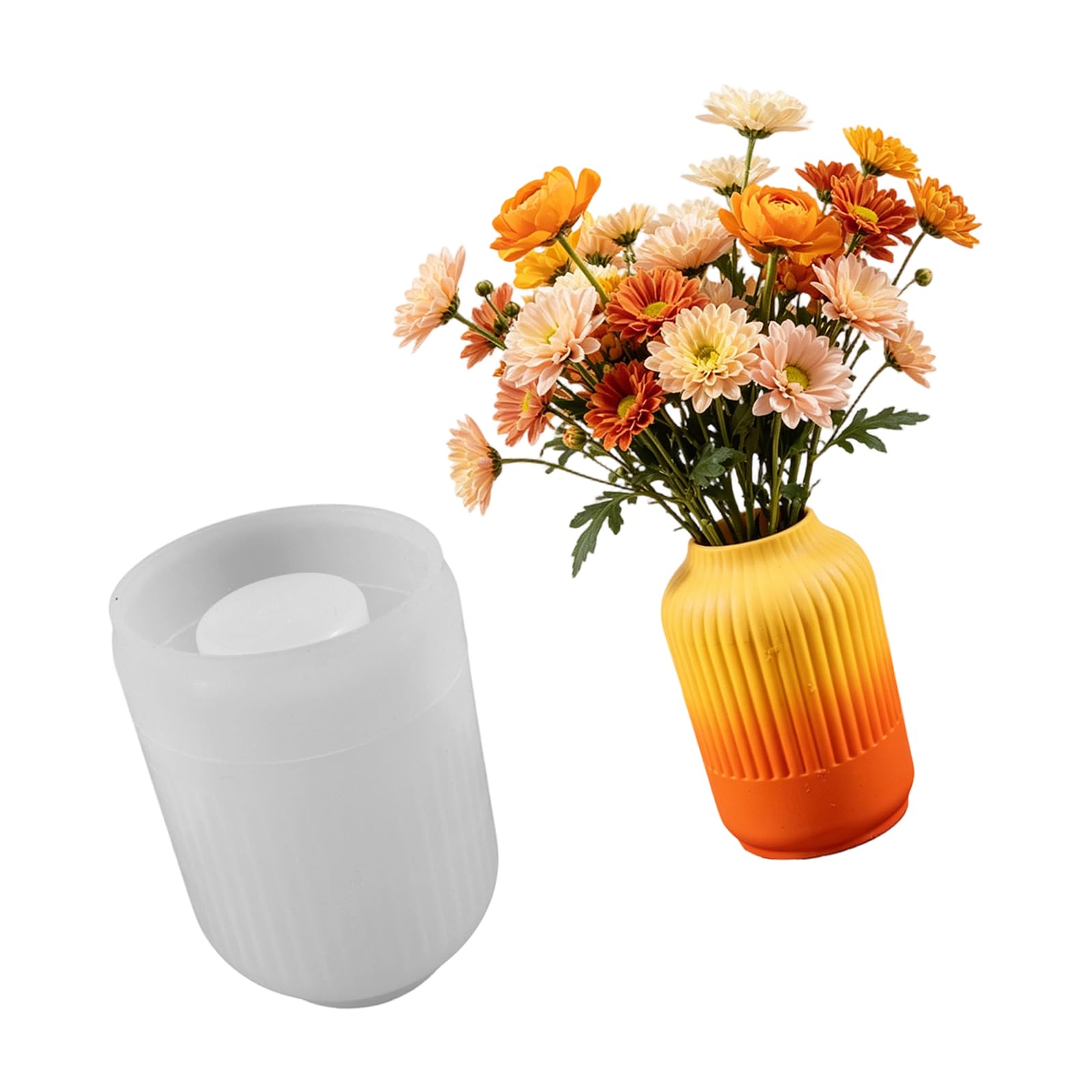 ZEPFJHE Silicone Vase Molds Easy Demolding Heatproof for Resin Art and Making Holder Concrete Gypsum Decoration Elastomer Cast for Epoxy Craft