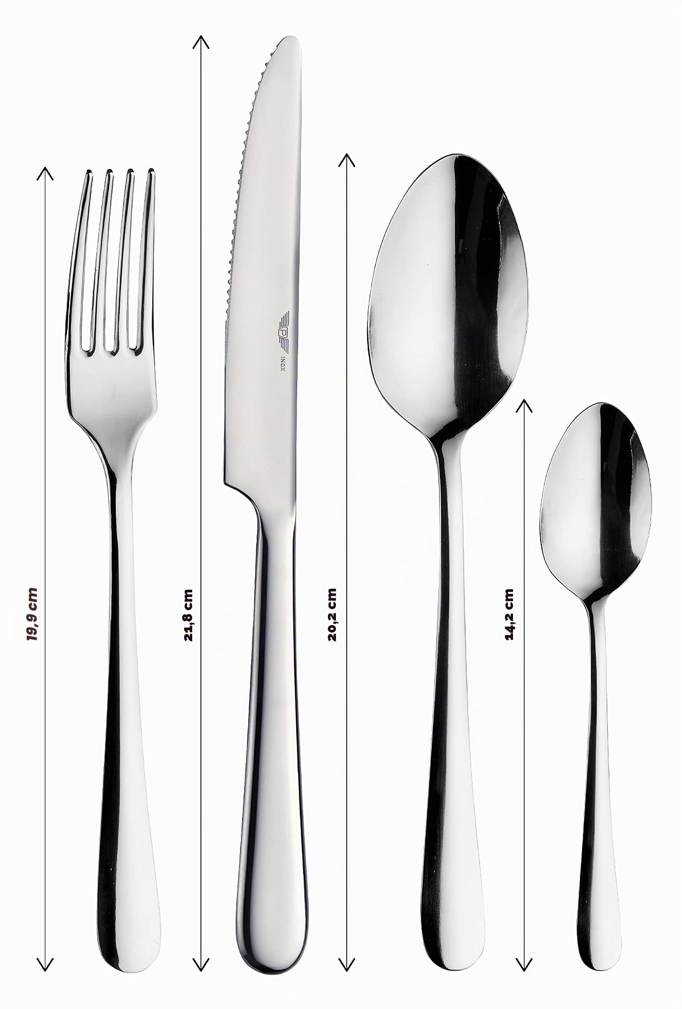 Prima Collection, Set da 24 Posate Serie Living Pintinox, Acciaio Inox 18/10, Made in Italy (6 Persone)
