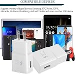 Fast Charging Block, USB Adaptive Fast Wall Quick Charger Box Compatible with Galaxy S21 S20 S10 S9 S8 S7/ Edge/Plus/Active, M14/J7 Note8/9/10/20, A13 A14 A15 A34 (2 Pack, White)