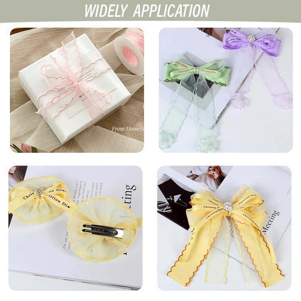 Ruban en organza en mousseline de soie, ruban cadeau
