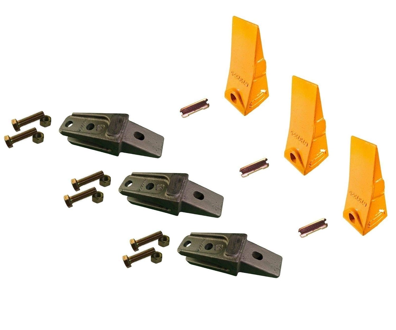 3 - Bobcat Style Mini Ex, Skid Bolt On Bucket Shanks, Teeth, Pins, & Hardware