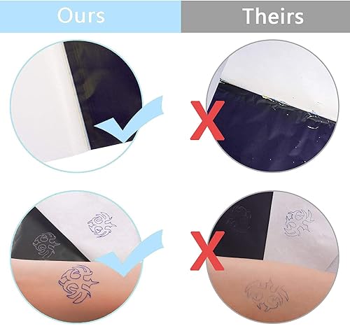 Miniatura 3 de Papel de transferencia de tatuajes – 40 piezas de papel de plantilla de tatuaje, 4 capas de 8.5 x 11 pulgadas, tamaño A4, papel térmico