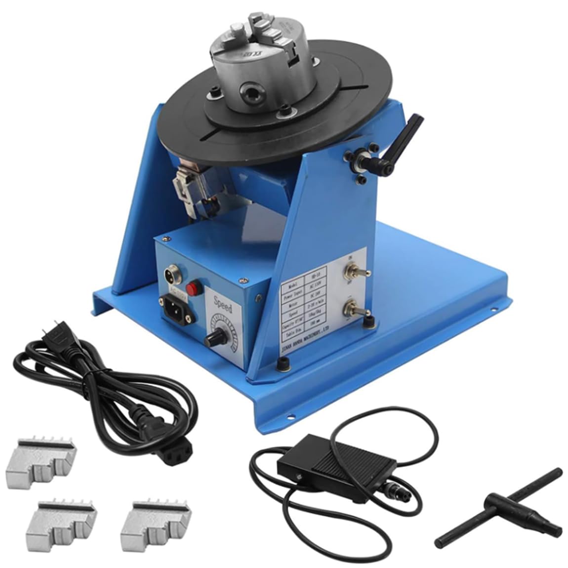 HTTGDGDH Rotary Welding Positioner 10Kg,0-90O Welding Rotary Table Welder Positioner With 65Mm Chuck For Cutting, Grinding, Assembly, Testing And Other Seam Welding,
