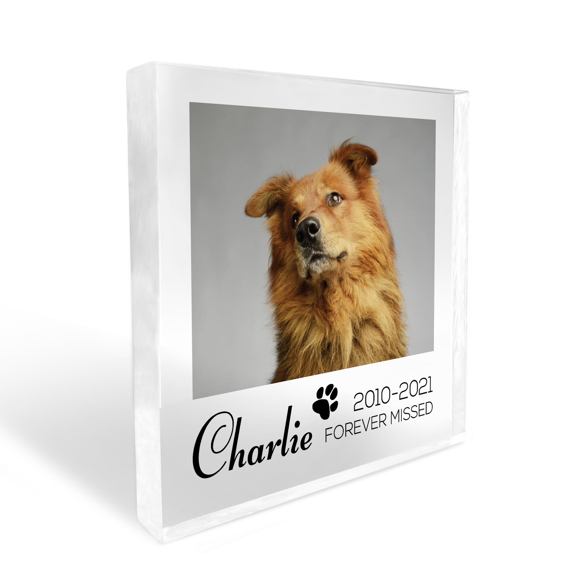 Red Ocean Special Memorial Gift For Pet Dog Memorail Cat Memorial Personalised Photo Block In Memory Gift For Pet Gift In Remembrance Gift For Dog Pet Cat Keepsake