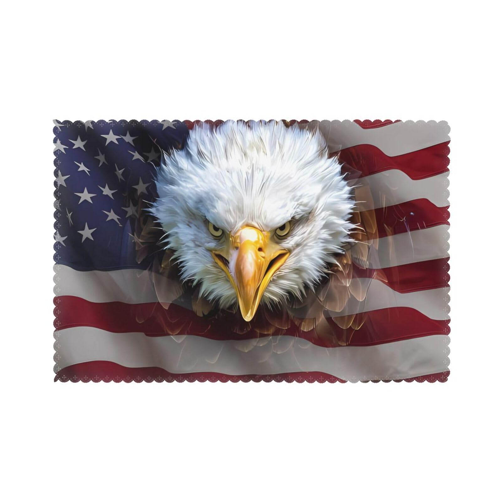 HJFCZH American Bald Eagle Prints Placemats Set of 6 12x18in – A Great Housewarming Gift for a Warm & Stylish Home