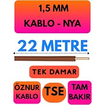 znur 1,5 MM NYA Kablo, 22 Metre, Kahverengi