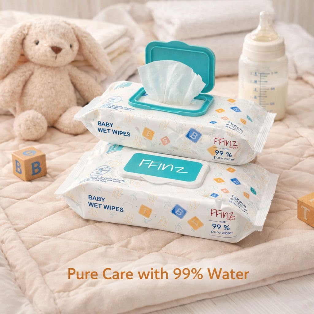 Baby Wet Wipes – 99% Pure Water, Fragrance Free, Gentle & Soft for Sensitive Skin. 12 Pack, 864 Wipes