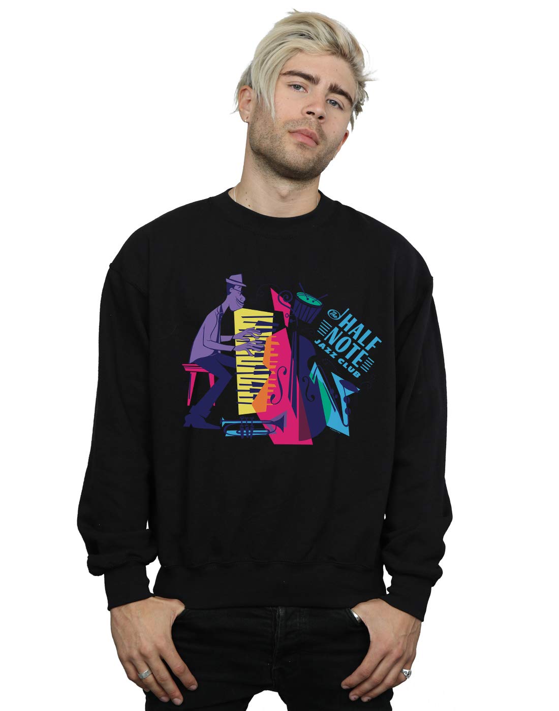 Disney Men's Soul Joe Gardner Jazz Club Sweatshirt Black Large