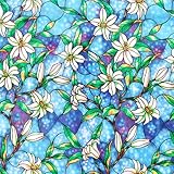 Coavas Stained Glass Window Film Privacy Window Film Static Cling Decorative Window Film Window Sticker for Home Bathroom Kitchen Office 17.7 by 78.7 Inches