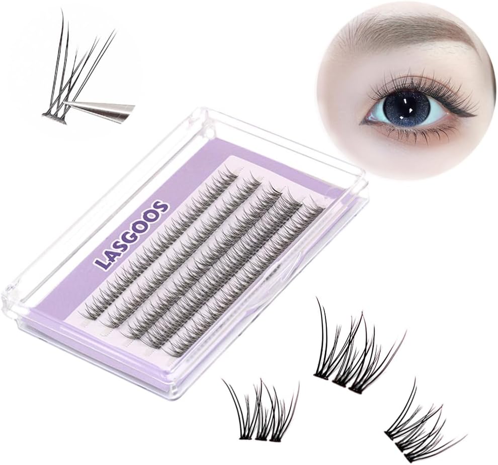 DIY Eyelash Extensions Fish Tail Eyelashes Natural Home Grafted False Fake Individual Cluster Lashes Flower Fairy Eye Makeup 8/9/10/11/12mm 200pcs in Bulk Pack Wholesale Salon Wedding Lashes