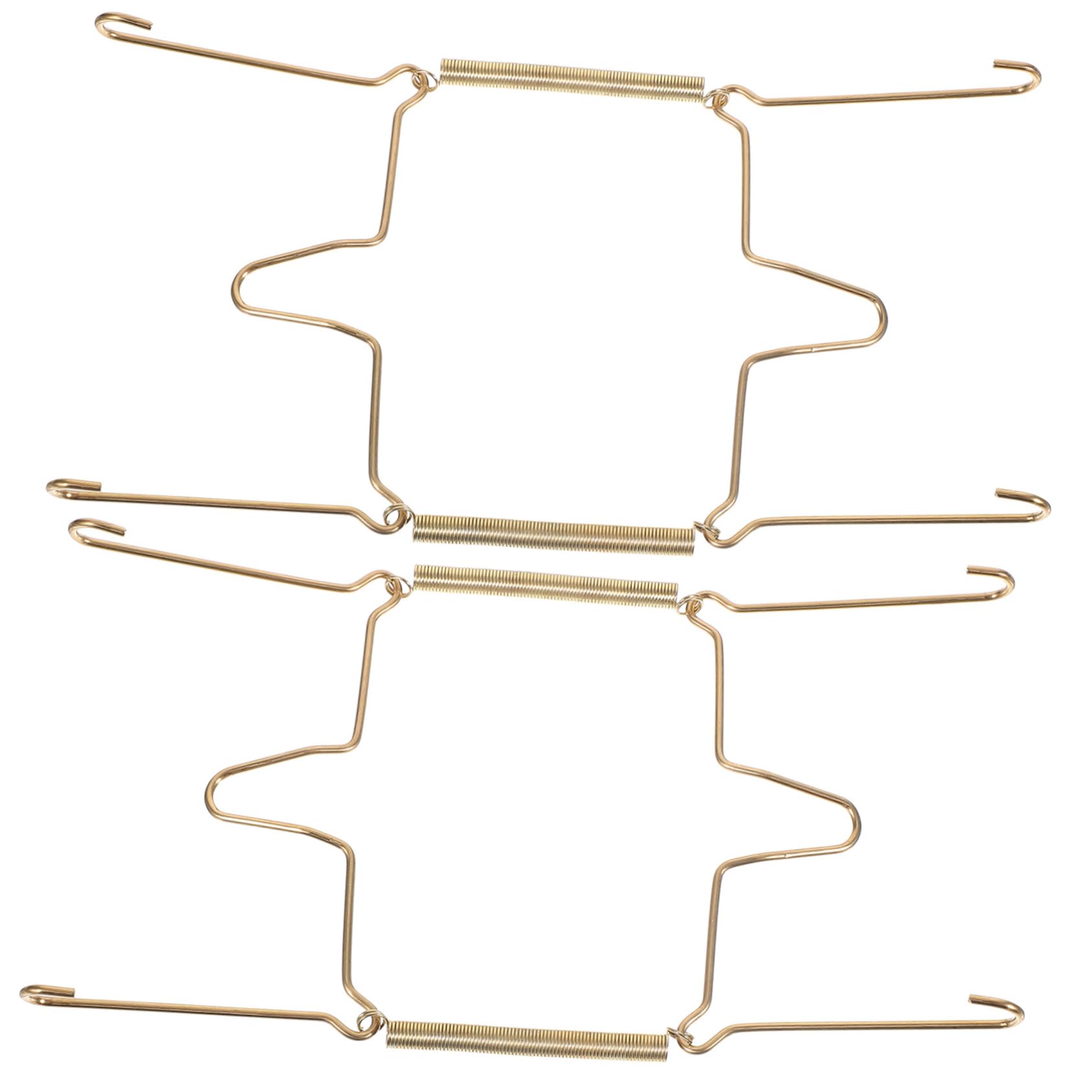 Mikinona 2pcs U-shaped Spring Hooks for Vertical Plate Holders Wall Plate Hangers Stainless Steel Removable