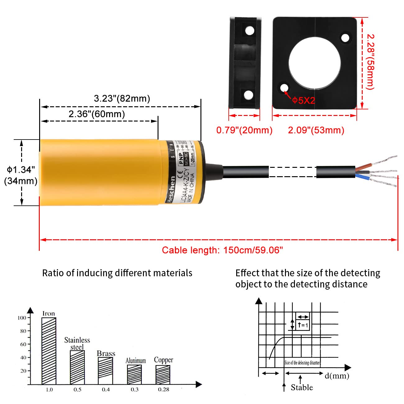 Sensore Di Prossimit&agrave; Capacitivo LJC34A4-K-Z/CY - Per Controlli Automatici