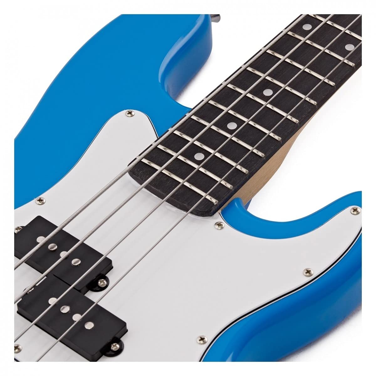 Basso Elettrico 3/4 Junior LA di Gear4music Blu con Accessori | Per giovani principianti, pickup humbucker split coil, borsa, cinghia e cavo inclusi