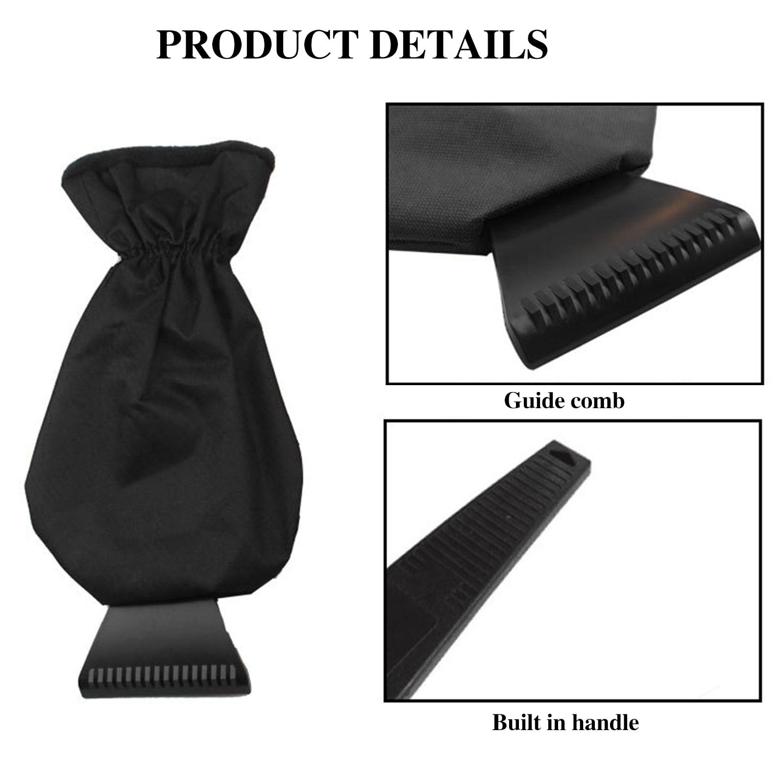 Grattoir à Glace De Voiture Avec Gant, Lame Large Pour Un