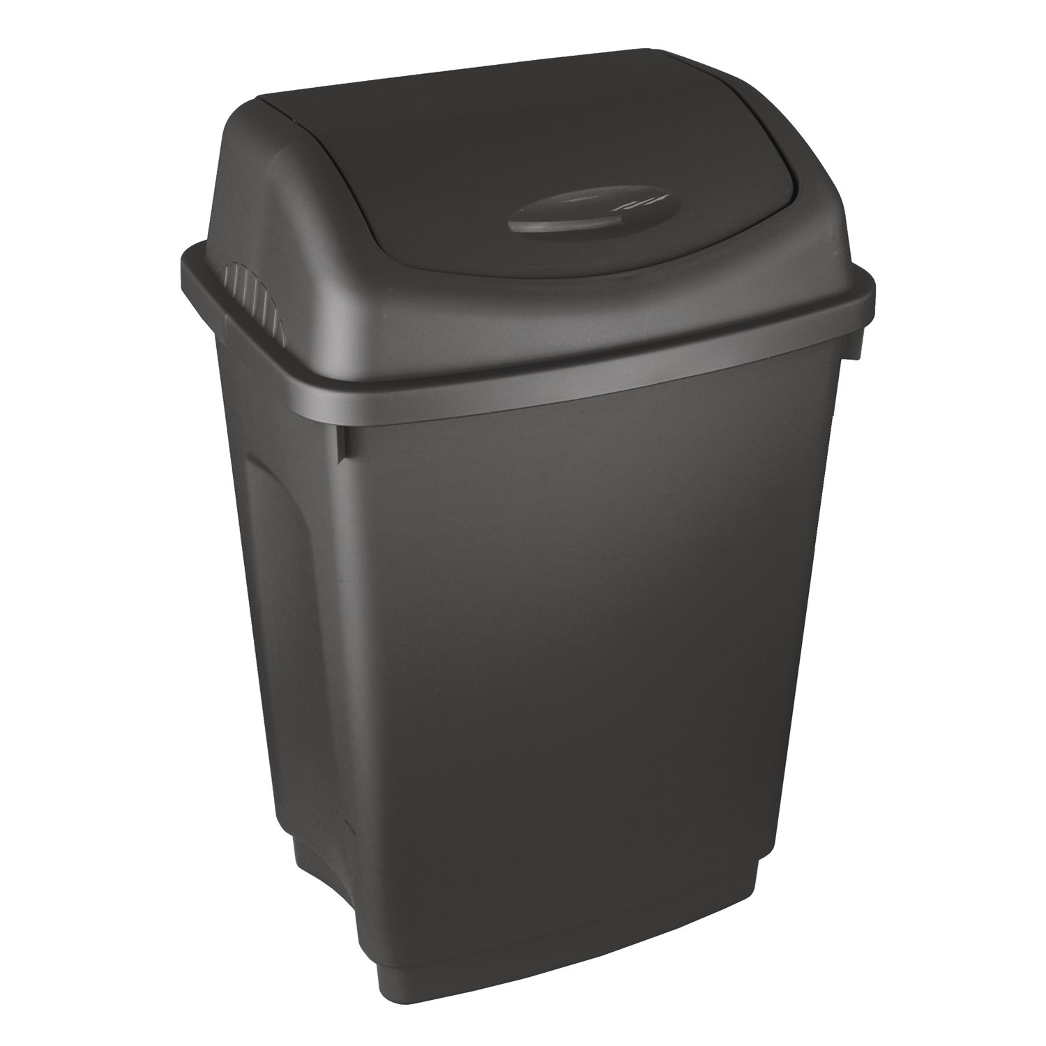Buy 1 x Simpa® 12L 12 Litre Black Swing Bin Heavy Duty Plastic Home