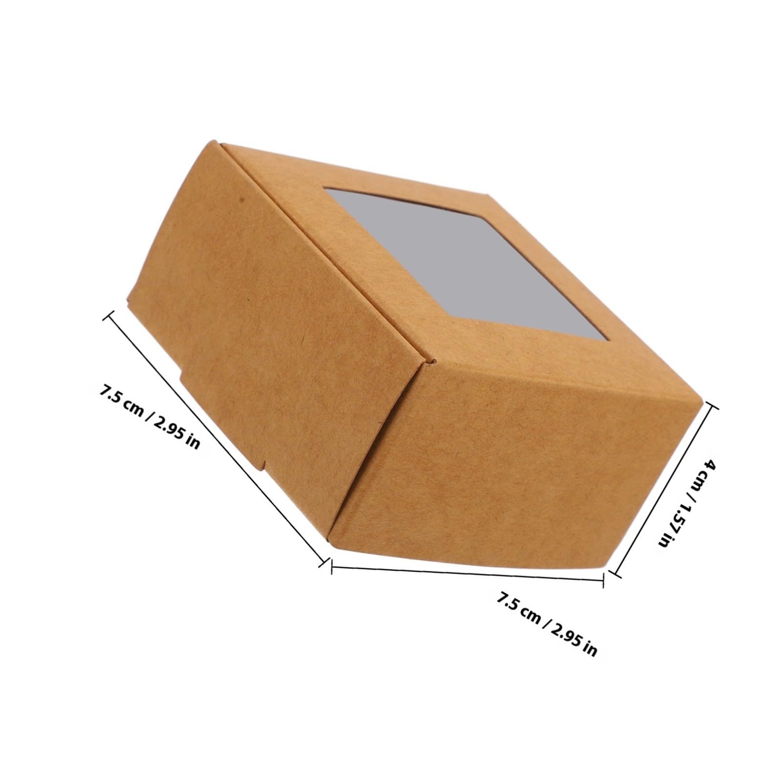 Kleiner Papierbox mit Fenster 50 Stück für Seife und Gastgeschenke