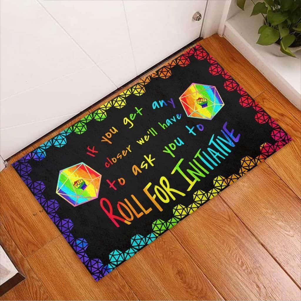 Paillasson extérieur entrée LGBT stop boue et humidité | Tapis de porte humoristique lavable