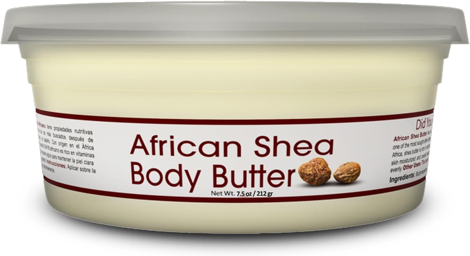 Okay Shea Butter Jar, White, 8 Ounce