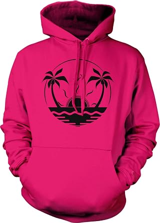 Tcombo Sunset Palm Trees Silhouette - Beach Paradise Unisex Hoodie Sweatshirt