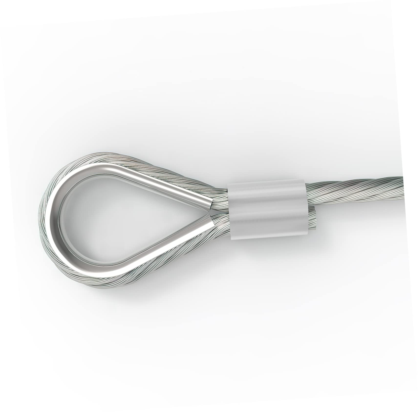 FELTECHELECTR 100pcs Cable Loop Aluminum Crimping Loop Sleeve Wire Rope Crimping Kit