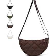 Women's Half Moon Crossbody Shoulder Bag Nylon Hobo Halfmoon Bag Crossbody Bag Women's Half Moon Shoulder Bag with Adjustable Shoulder Strap Plain