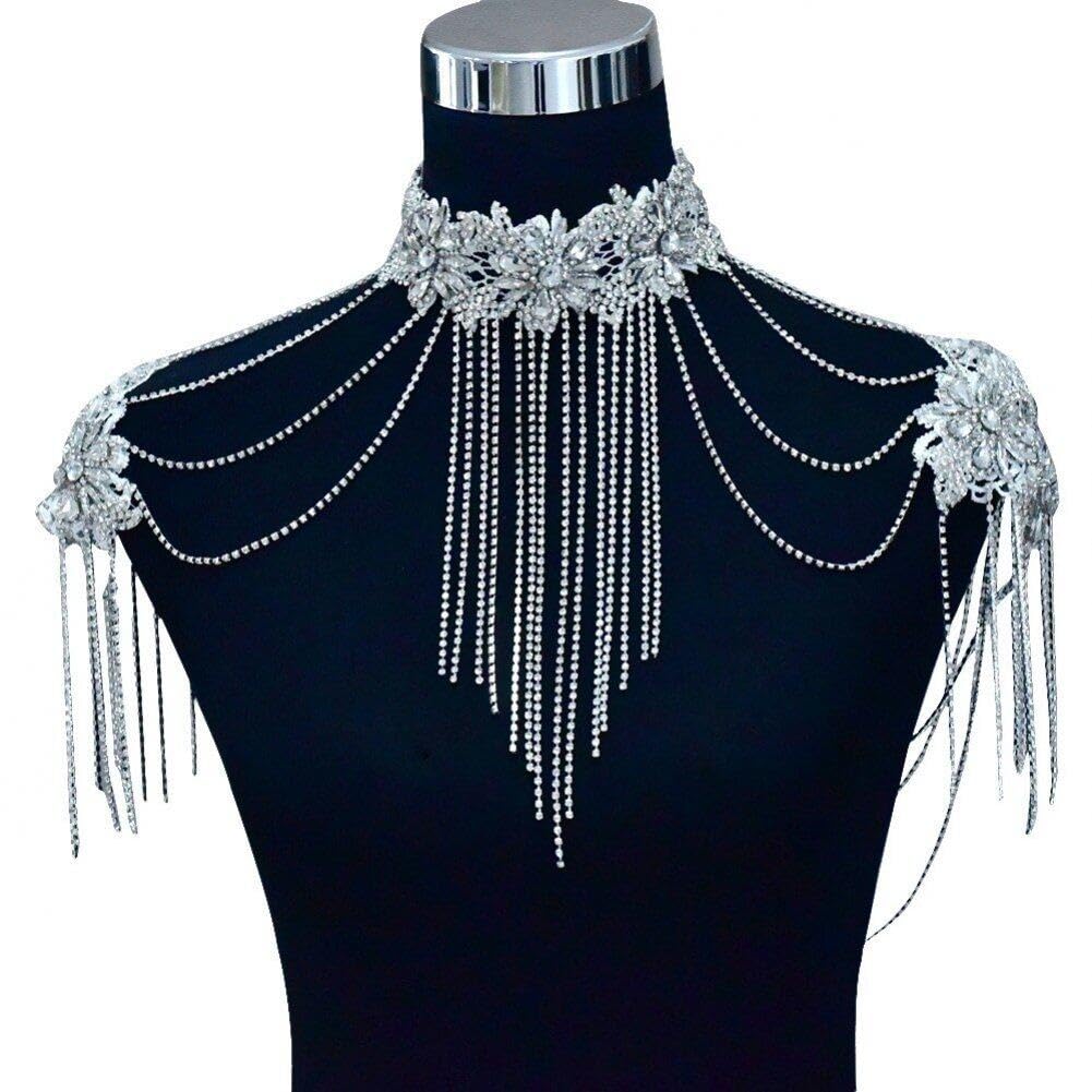Bijoux d'épaule de bal de mariage en cristal pour illuminer votre robe de soirée