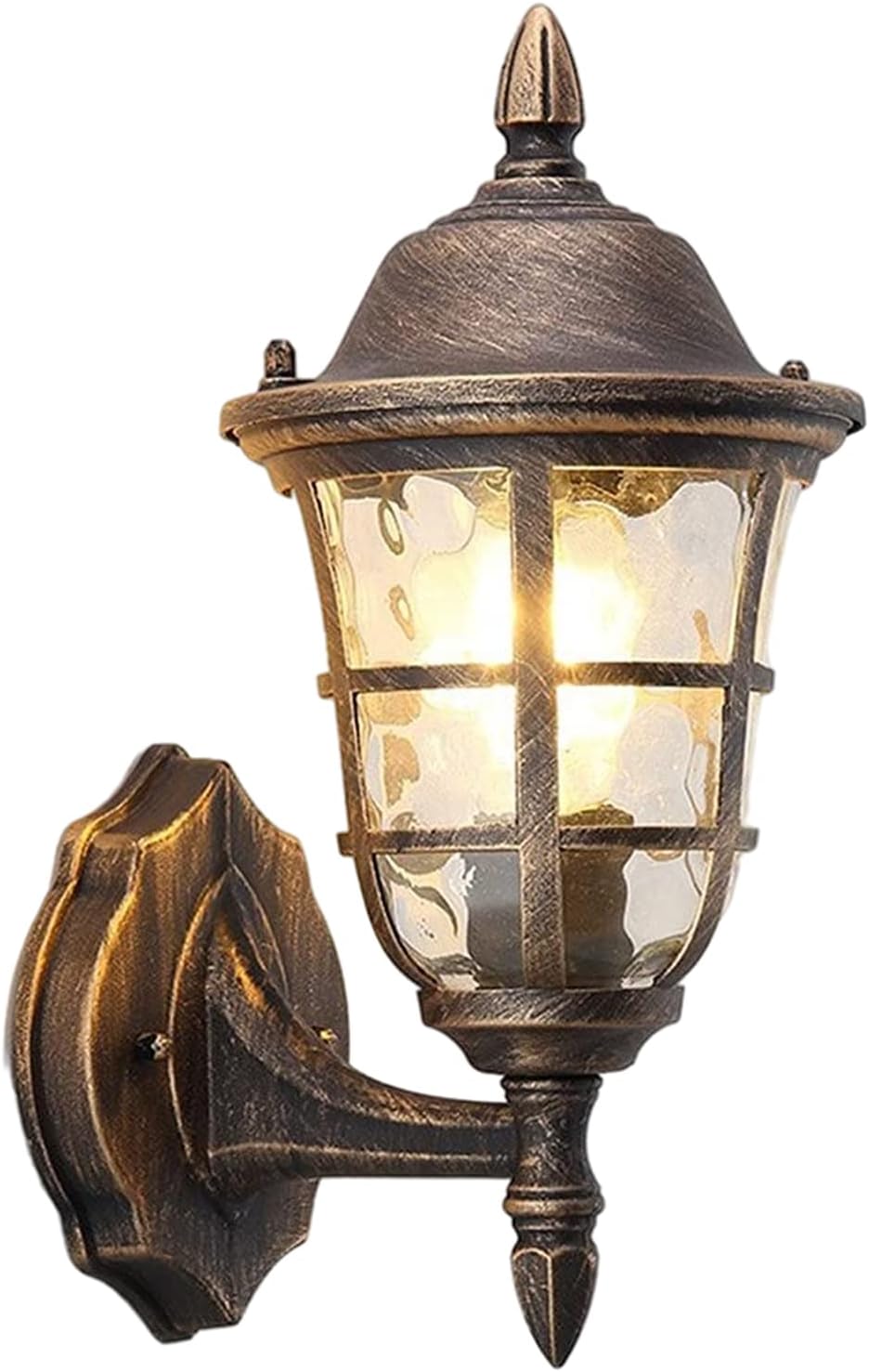 Wall lamp Retro Outdoor Lighting Lantern Oil Rubbed Bronze Finish Victoria Wall Mount for Garden Front Door Garage Wall-Mounted(Color:Default)