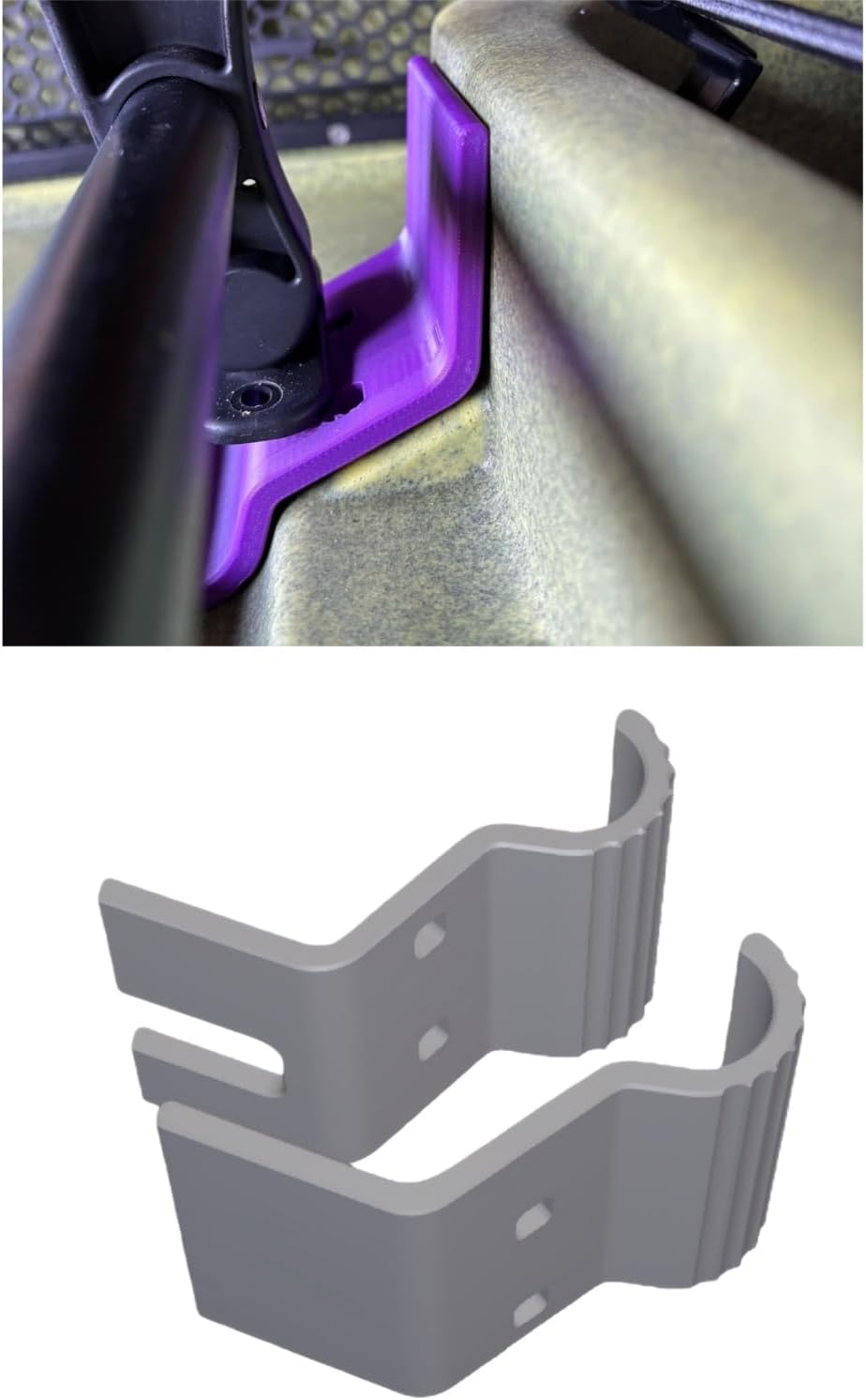 2 Pack Rear Vantage Seat Plates for Hobie Pro Angler PA12 - Replacement ABS Kayak Seat Support Brackets