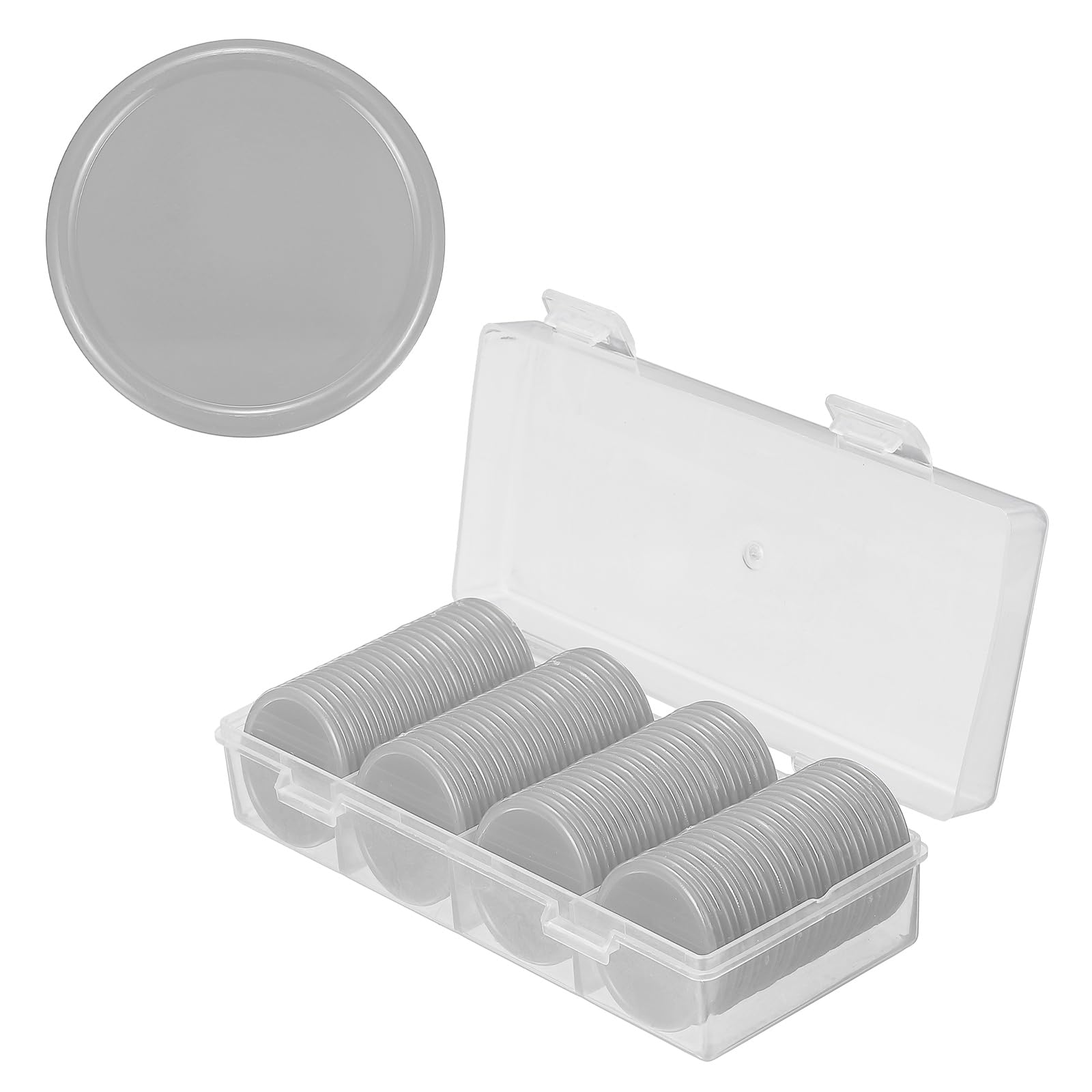 sourcing map 100Pcs Plastic Poker Chips, 31mm, Gray