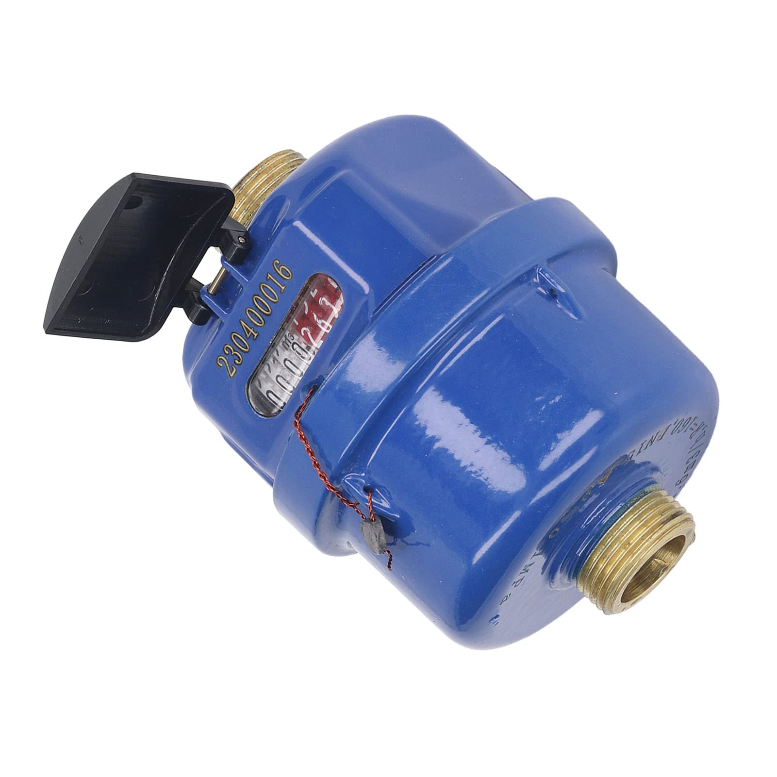 Demeras Medidor de Agua de Desplazamiento Positivo, Medidor de Flujo de Agua Fría de Latón para Jardín, Hogar, Montaje de 1/2 Pulgada