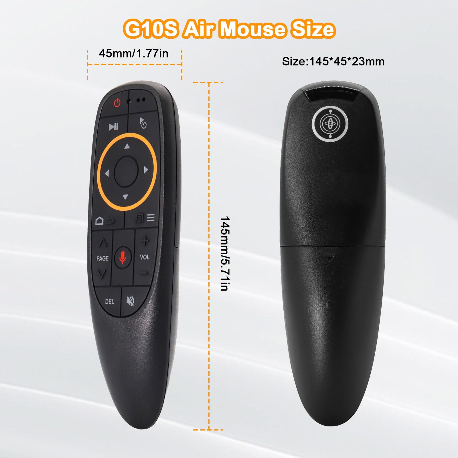 G10S Air Mouse Remote Control, 4-in-1 PC Remote Control with Voice Search, 2.4GHz Bluetooth, 6 Axis Gyroscope, USB, for Android TV Box, Smart TV, Windows PC, HTPC, Laptop — Amazon image 7