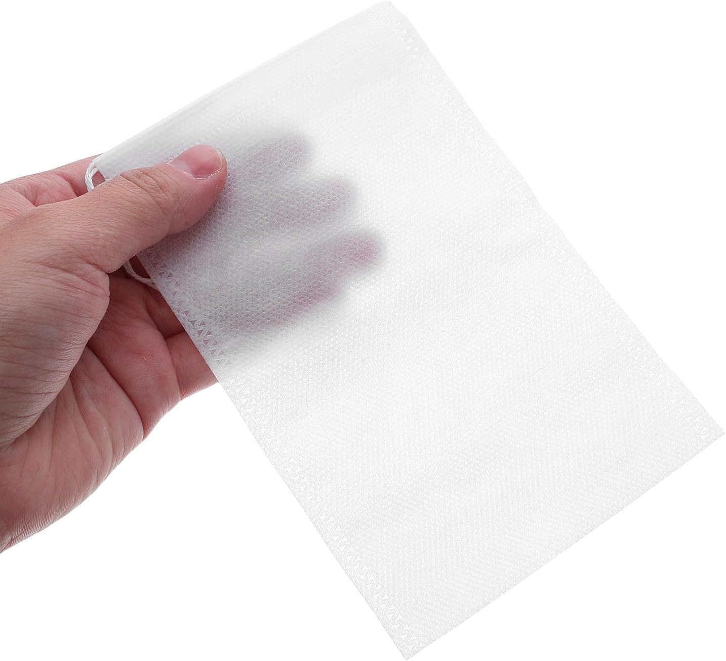 Vaguelly 400pcs Reusable Non-woven Drawstring Tea Bag Filters for Loose Tea Leaves and Spice Blends 10x15cm and Boiling Meat Cooking