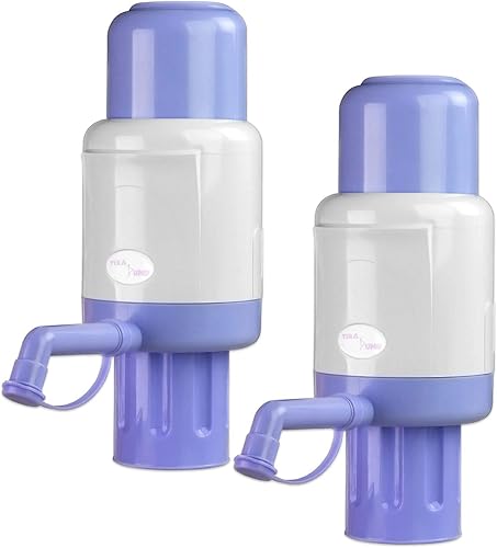TERA PUMP Bomba de agua manual para botellas de 5 galones, se adapta a la mayoría de botellas de 2 a 6 galones, dispensador de agua manual a