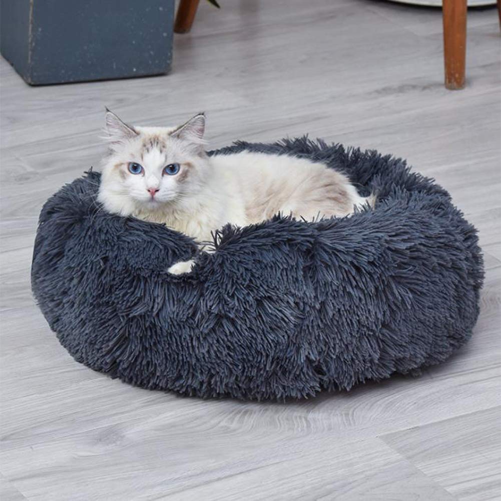 Niche pour chat contre le froid - Lit chaud et doux lavable K Gray pour petit chien 70cm