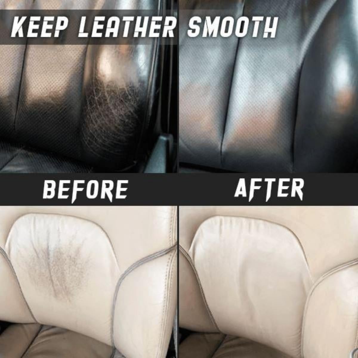 Advanced Leather Repair Gel, Leather Repair Kit for Furniture, Leathers Repairs Kit Car Interior, Leathers Patch for Car Seat Repair, Cars Lea-Ther Repairs Kits (White 50ml)