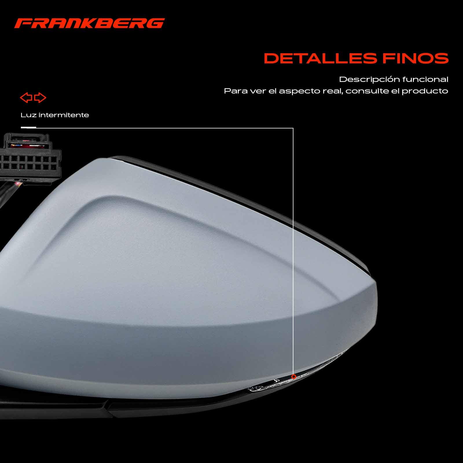 Frankberg Espejo exterior eléctrico izquierdo de 6 Polos 2G0857521B