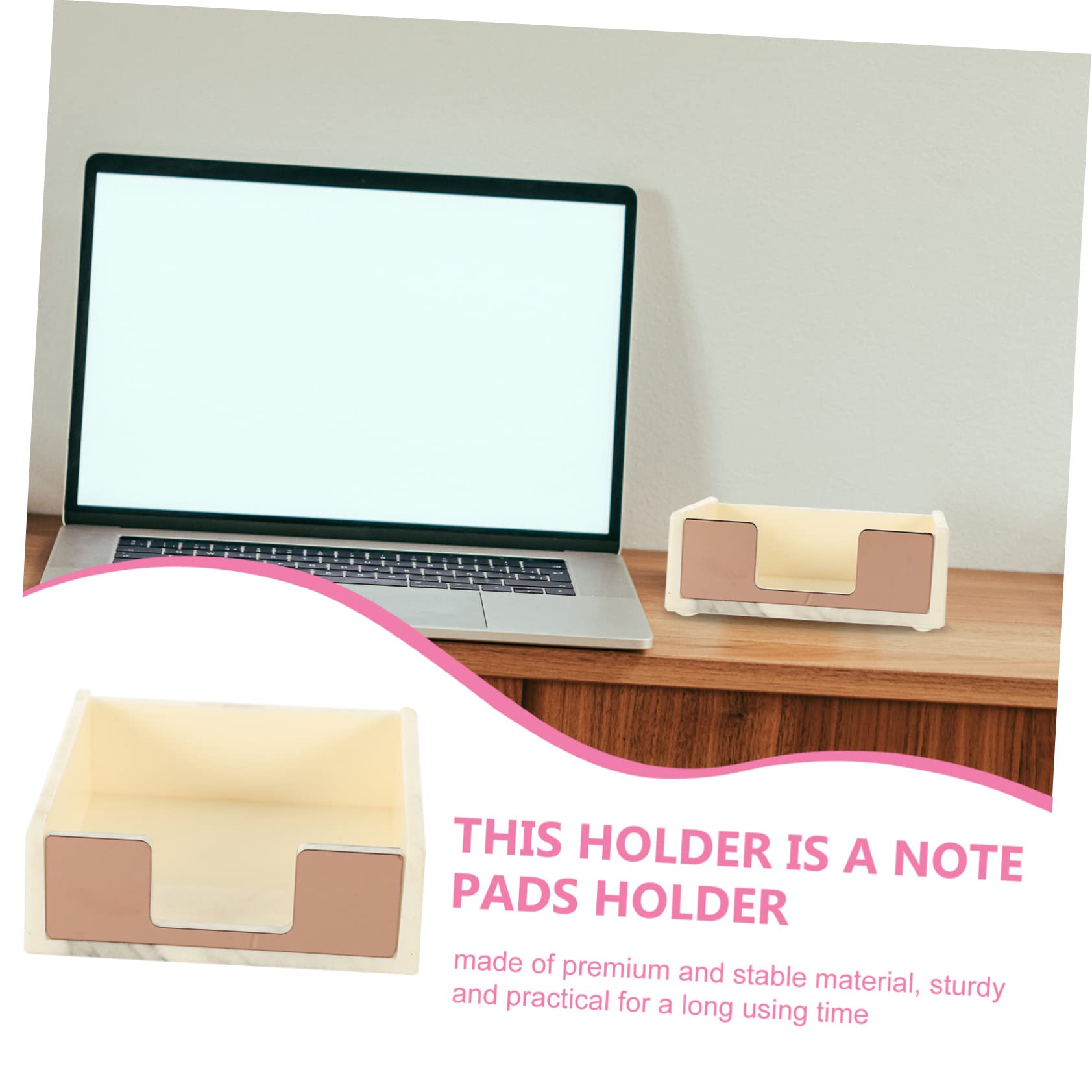 MAGICLULU 3piezas Soporte De Notas De Mármol Dispensador De Papeleos Decorativo Organizador De Escritorio Multifuncional Para Notas Tarjetas De Visita y Material De Oficina