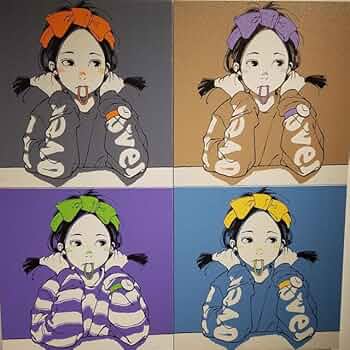 古塔つみ OVERPRINT キャンバス まとめて4枚 古塔つみ OVERPRINT キャンバス まとめて4枚