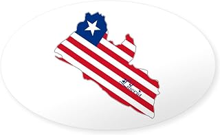 CafePress Cool Liberia Oval Sticker Oval Car Bumper Sticker