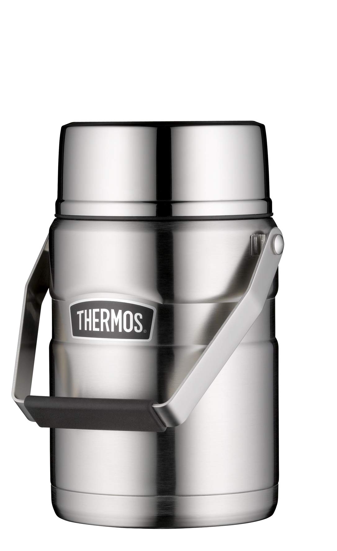 Thermos STAINLESS King Food JAR - Termo de acero inoxidable con inserciones y asa, 1,2 l, acero inoxidable, 12 horas de calor/24 h frío, para pasta, sopa, cereales, recipiente térmico para alimentos,