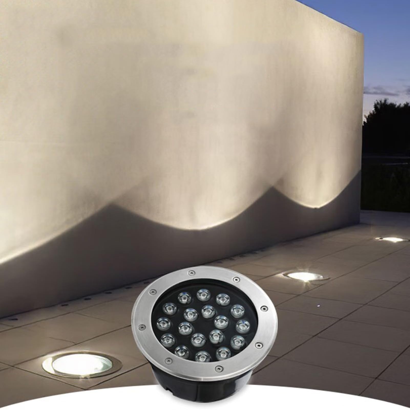Zewnętrzna lampa punktowa LED do zabudowy, wodoodporna IP66, AC85-265 V, okrągła, do ogrodu, na taras, taras, schody, oświetlenie krajobrazu