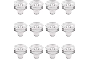 Crystal Clear Wine Glass Cork with Airtight Silicone Seal - 12PCS Wine Preservers