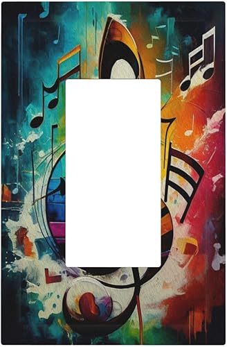 Miniatura 21 de Arte abstracto de mármol de acuarela de 1 cuadrilla, cubierta decorativa de pared de palanca única, placa de interruptor eléctrico para sala de Arte