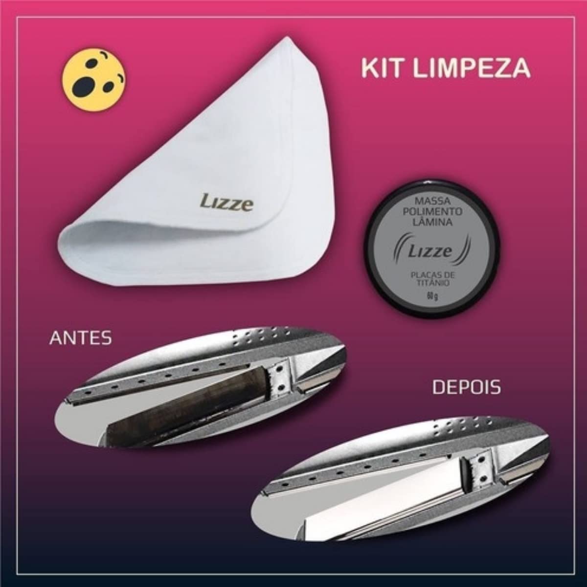 Kit de pulido de placas de titanio alisador Lizze 60 g