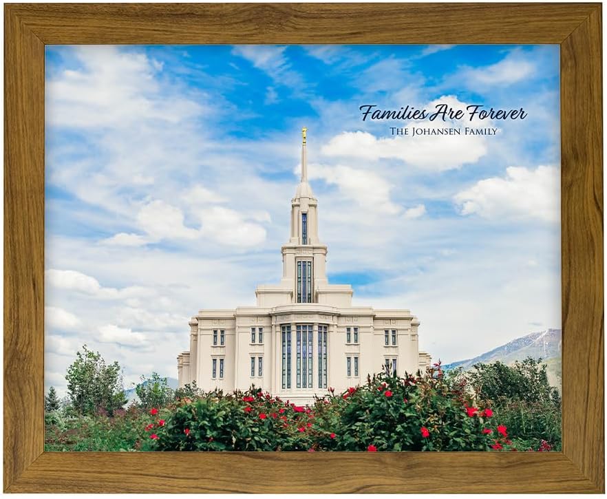 Payson Red Blossoms Photograph LDS Temple Art And Decor For Home And Family (Unframed Rolled Print, 16x20)