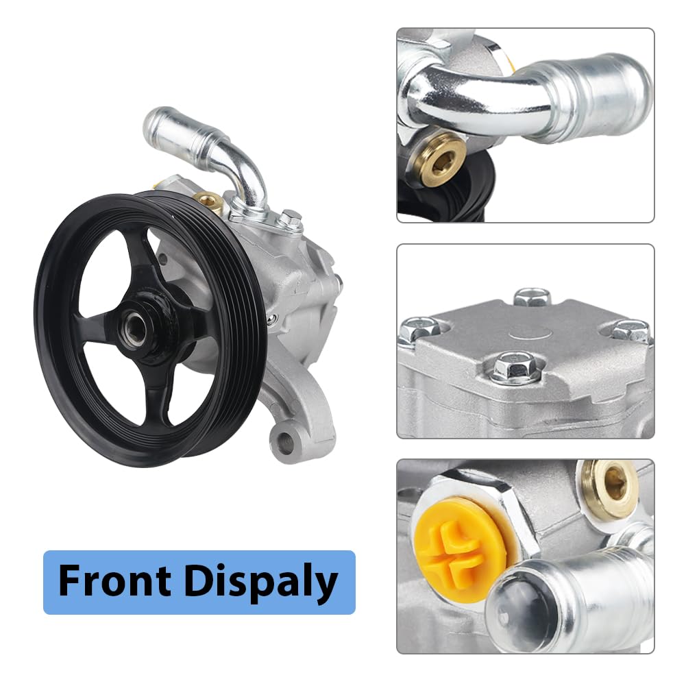 WMPHE Power Steering Pump Compatible with Buick Enclave 2008-2017 Chevy Traverse GMC Acadia Saturn Outlook 3.6L V6 Replace OEM 20954812 20-2403 96-2403 Power Steering Pump with Pulley