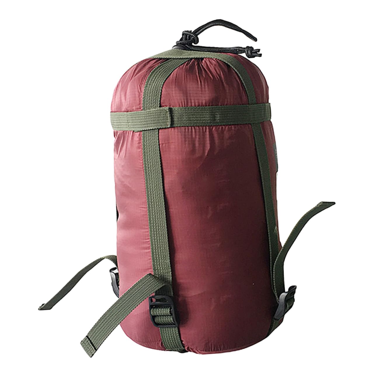 Happyyami Sleeping Bag Compression Bag Backpacking Hiking Storage Sack Nylon Camping Gear Red