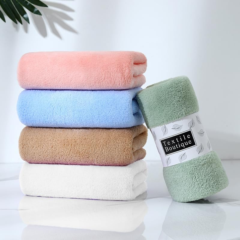 1 Pack Coral Fleece Bath Towels Absorbent Super Soft Bathroom Kitchen Bedroom Towel Set for Fitness Shower Sports