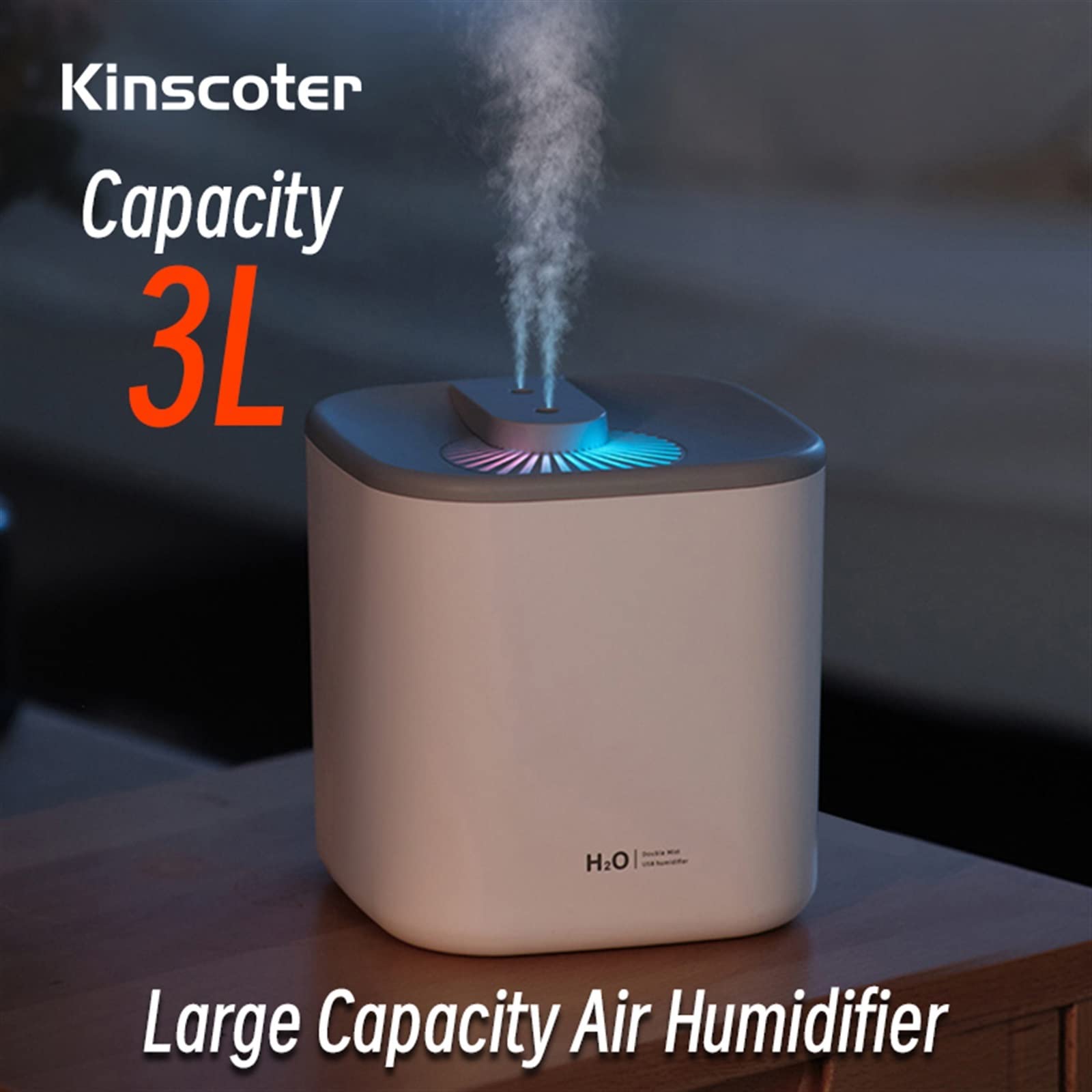 nawilżacz mgły 3000 ml nawilżacz powietrza o dużej pojemności dyfuzor powietrza atomizer ultradźwiękowy dyfuzor aromatyczny Cool Mist Maker Air Humificador oczyszczacz parownika nawilżacz (kolor: A)