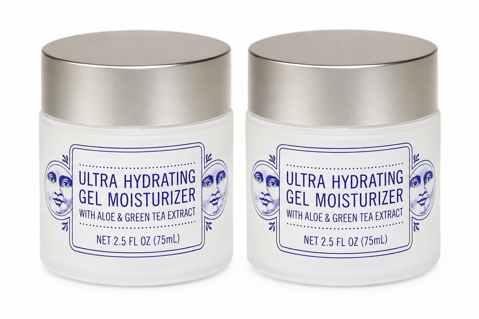Ultra Hydrating Gel Moisturizer with Aloe & Green Tea Extract, 2.5 Fl Oz, 2 PACK